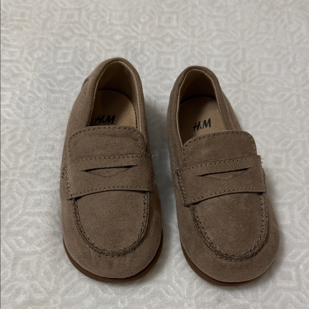 H&M Kids Taupe Suede-Look Penny Loafers